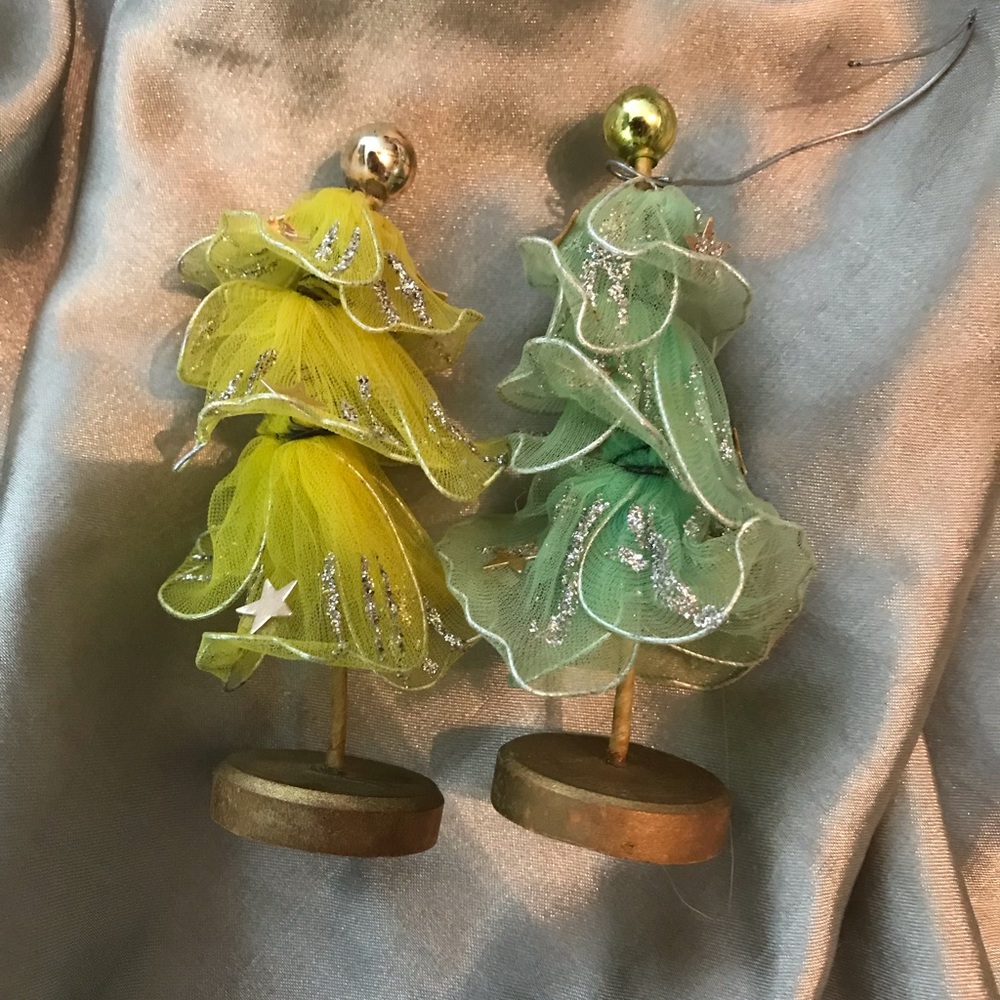 Vintage 1960s pastel Christmas trees